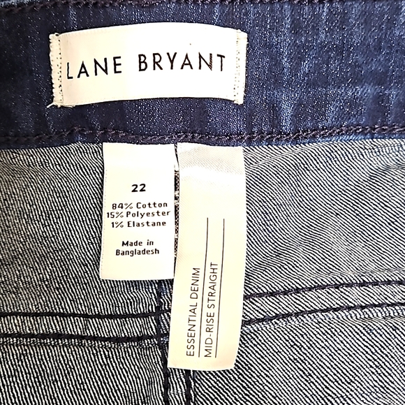 Lane Bryant Essential Denim Jeans Mis-Rise Straight Short Length - Picture 4 of 4